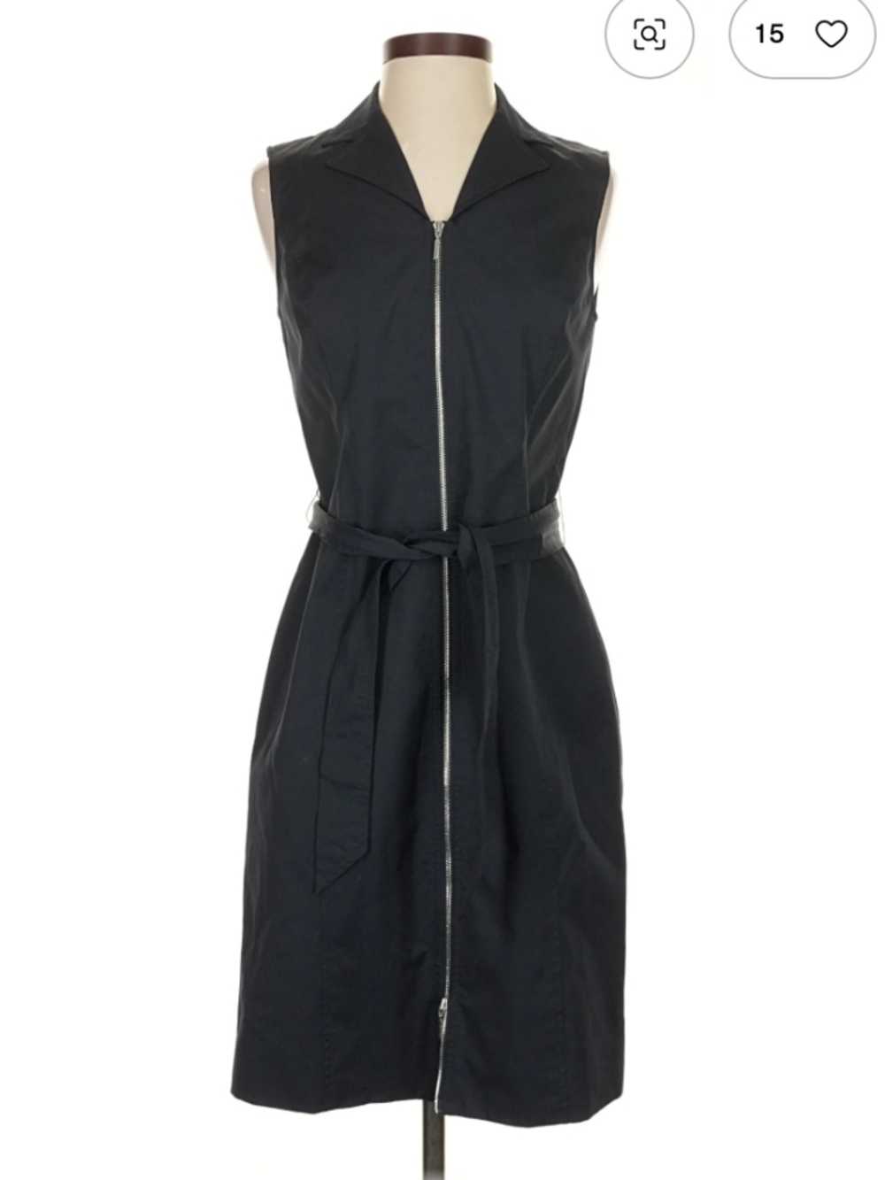 Doncaster Navy Zip-Up Dress
